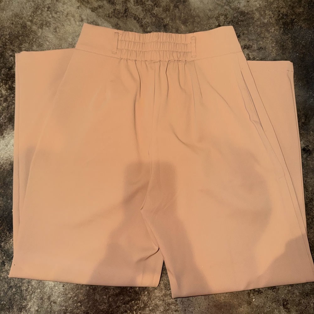 LAST DAY HALARA Soft Blush Wide-Leg WORK OFFICE DRESS Trousers - Picture 3 of 3